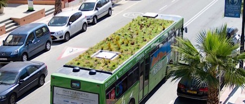 Mobilne zielone dachy na autobusach