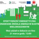 Debata on-line „Efektywność energetyczna i odnawialne źródła energii w budynku wielorodzinnym”
