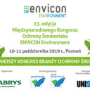 23. Międzynarodowy Kongres Ochrony Środowiska ENVICON Environment, 10-11.10.2019 Poznań