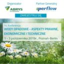 Konferencja Wody opadowe – aspekty prawne, ekonomiczne i techniczne, 1-3.10.2019 r. Poznań-Berlin