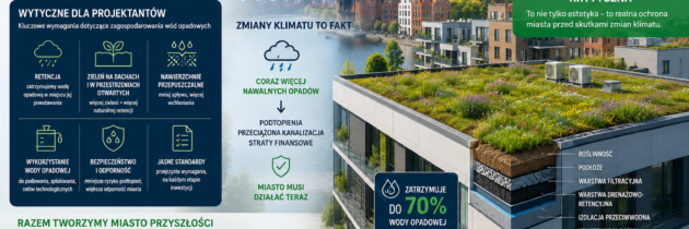 Gdańsk postawił na zieloną retencję. Dachy zielone stają się elementem miejskiej strategii przeciwpowodziowej